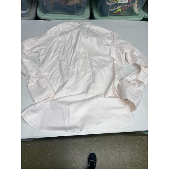 Gitman Bros Shirt Mens 16.5 35 Pink White Collar French Cuffs Cotton USA A1 - Picture 7 of 10